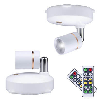 led 2 Sets 3W Led Downlight Battery Powered Home Ceiling